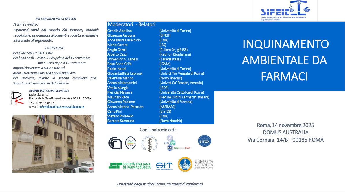 Inquinamento ambientale da farmaci